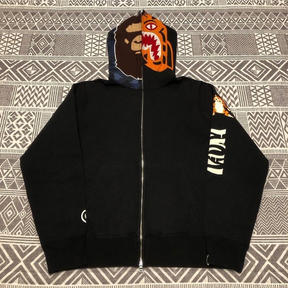 A BATHING APE タイガー パーカー フーディ L 黒 m_68c6adc6c4e7b4ed82fe05db.jpg